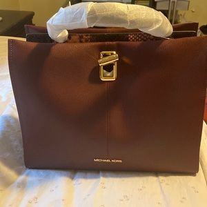 Michael Kors Penelope Large Leather Satchel